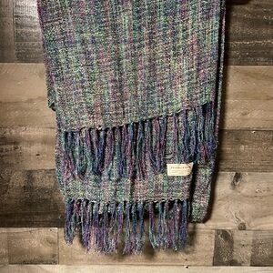 Mucros weavers workshop muckross house Killarney Ireland Multicolor Fringe Scarf